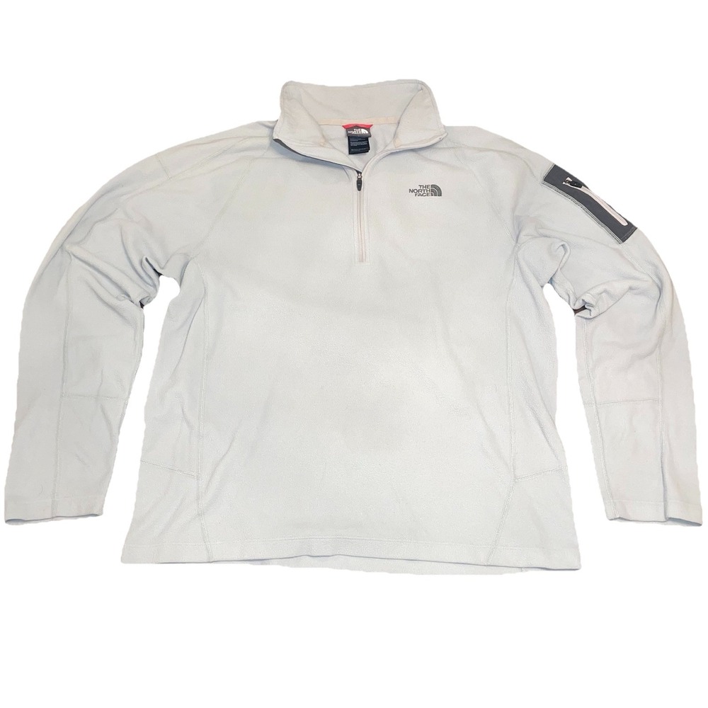 The North Face FlashDry 1/4 Zip Grey Pullover Jacket - Mens Large